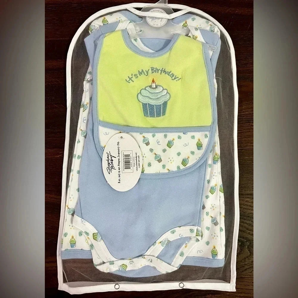 Stephan Baby Cupcake Birthday Collection Gift Set 12 Month It’s My Birthday NEW